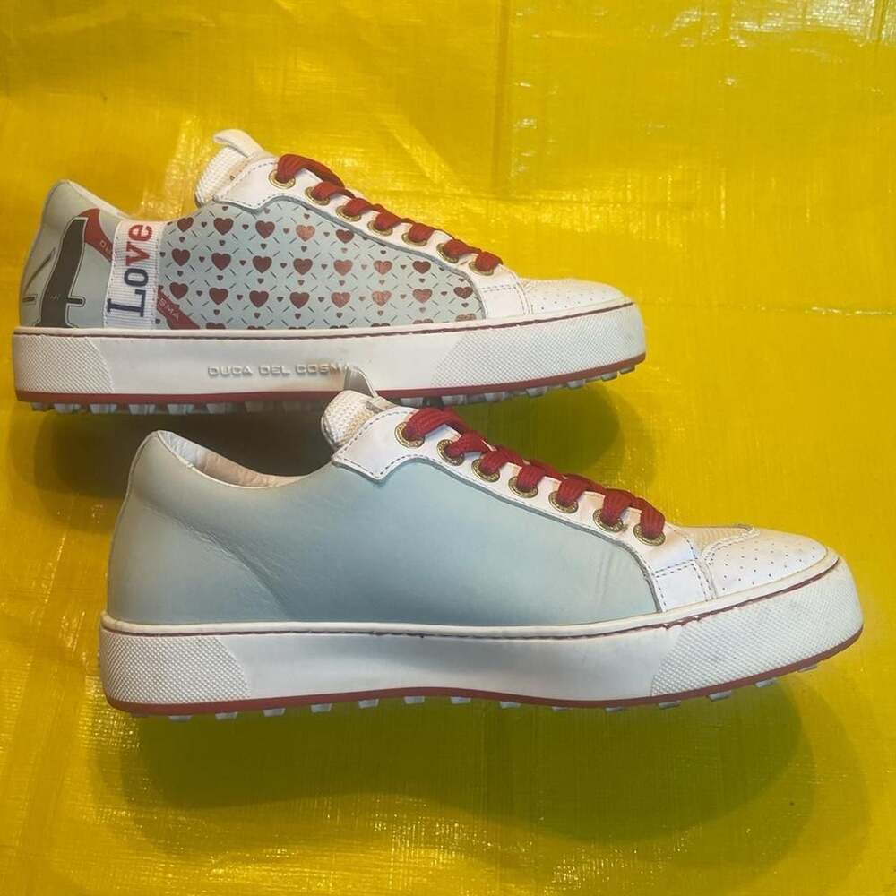 Duca Del Cosma Women's Spikeless Golf Shoes Size 6 Love Hearts